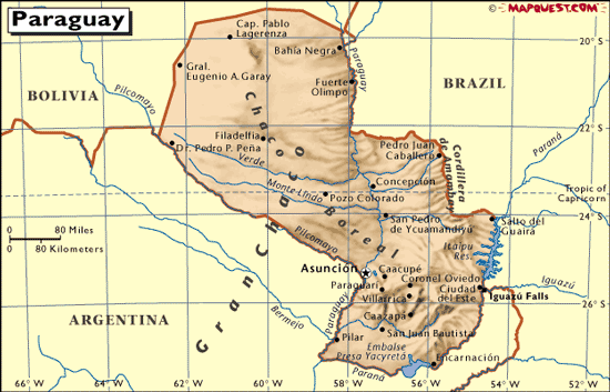 Paraguay Map